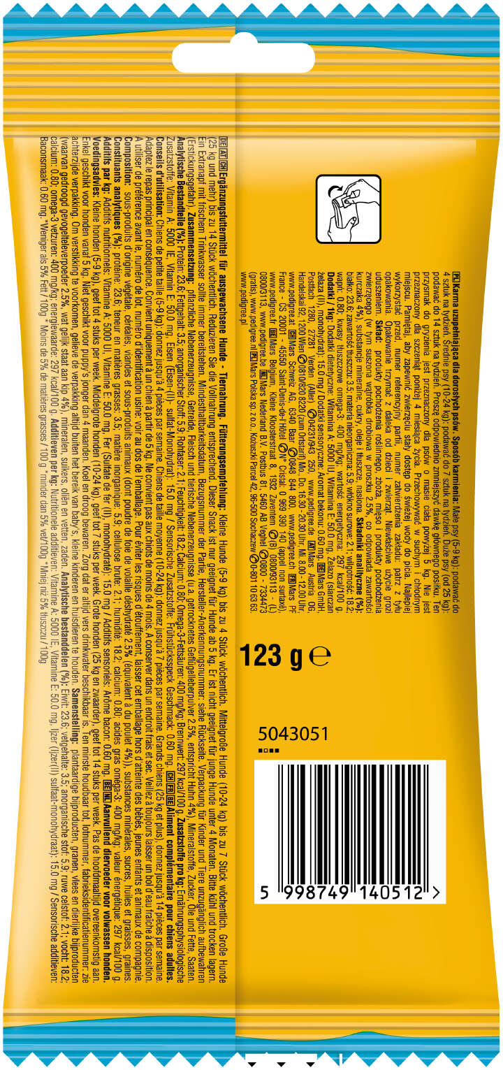 Pedigree Hundeleckerlis RODEO Duo mit Huhn und Bacon Geschmack